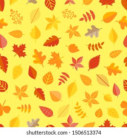 El otoño deja un fondo sin fisuras. Ilustración del vector