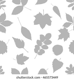 Autumn leaves seamless background. Vector