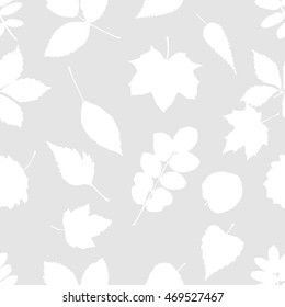 Autumn leaves seamless background. Vector