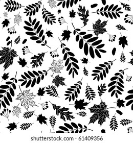 Autumn leaves seamless background for your design