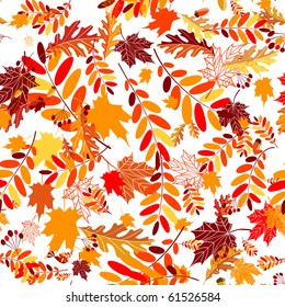 Autumn leaves seamless background for your design