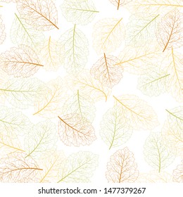 Autumn leaves seamless in beautiful style. Seamless leaf pattern.