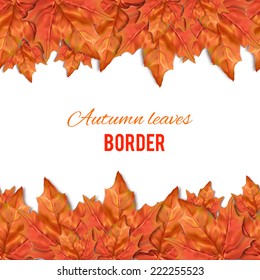 Autumn leaves seamless border. Texture for wallpaper, web site background, brochure, catalog, flyer, booklet