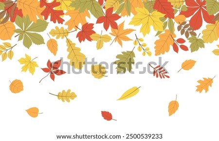 Similar – Image, Stock Photo Colorful autumn leaves in water with tree reflection