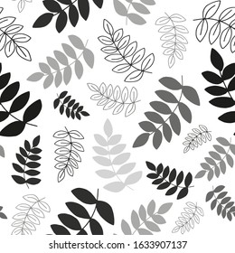 Autumn leaves seamless decorative pattern. Endless texture on white background.Design wallpaper, fabrics, postal packaging.