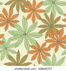 autumn leaves seamless pattern