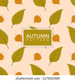 Autumn leaves seamless pattern