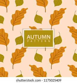 Autumn leaves seamless pattern