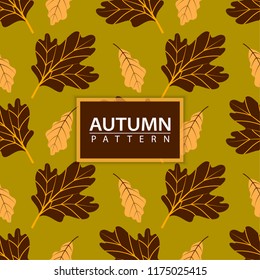 Autumn leaves seamless pattern