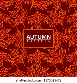 Autumn leaves seamless pattern