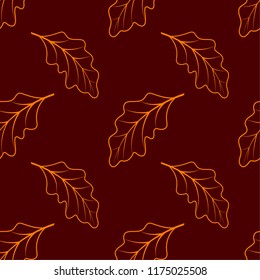 Autumn leaves seamless pattern