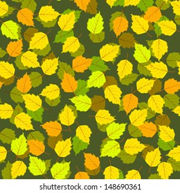 Autumn leaves seamless pattern