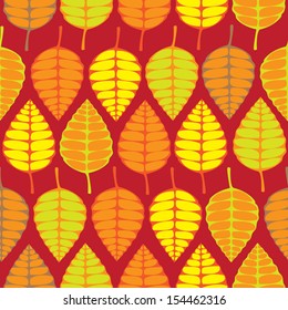 autumn leaves seamless pattern