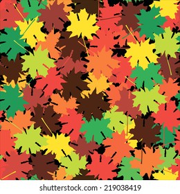 autumn leaves seamless pattern