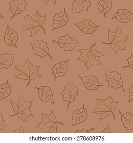 Autumn leaves seamless pattern