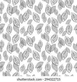 Autumn leaves seamless pattern
