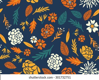 autumn leaves. seamless pattern