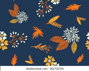 autumn leaves. seamless pattern