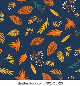 autumn leaves. seamless pattern