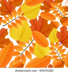 Autumn leaves seamless pattern