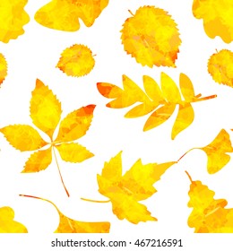 Autumn leaves seamless pattern