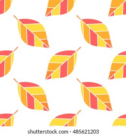 Autumn leaves seamless pattern