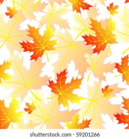 Autumn leaves seamless pattern