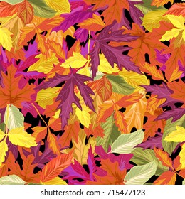 autumn leaves. seamless pattern
