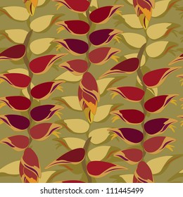 autumn leaves seamless pattern background
