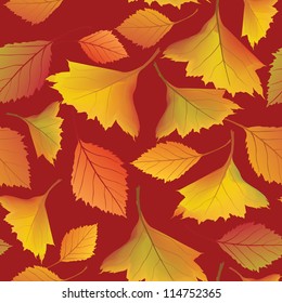 autumn leaves seamless pattern background