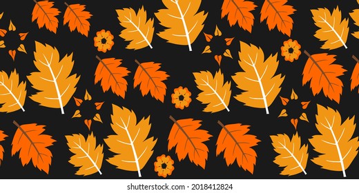 autumn leaves seamless pattern background