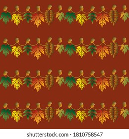 Der Herbst hinterlässt ein nahtloses Muster. Kann für Druck, Vorlage, Stoff, Präsentation, Textil, Banner, Poster, Wallpaper, Digitalpapier, Scrapbook, Sofortdownload verwendet werden