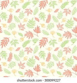 Autumn Leaves Seamless Pattern, can be used for wallpaper, web page background, greeting card, fabric print