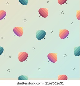 Autumn leaves seamless pattern. Colorful leaves with gradient stripes on bright background. Abstract elegant beautiful nature ornament for banner print. Vector illustration.