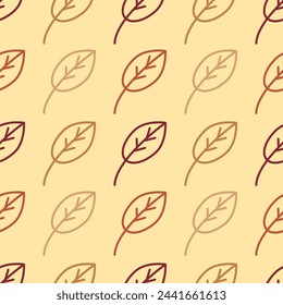 Autumn leaves seamless pattern. Endless fall texture and print for packaging and wrapping. Seasonal. With pleasant autumn colors