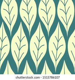 Autumn Leaves Seamless Pattern Fall Leaves Vector Repeat Pattern for Textile Design, Fabric Printing, Stationary, Packaging, Wallpaper or Background


