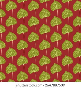 Patrón de hojas de otoño sin fisuras. Hojas de otoño de fondo. Ilustraciones planas del Vector botánico