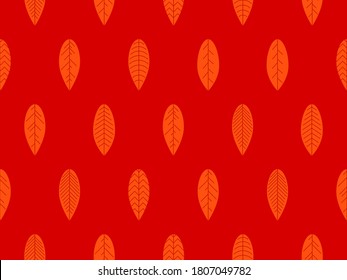 Autumn leaves seamless pattern. Falling leaves, leaf fall. Background for surfaces, printing on paper and fabric. Vector illustration