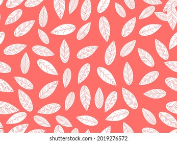 Autumn leaves seamless pattern. Falling leaves. Background for printing on paper, banners and promotional items. Vector illustration