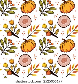 Herbst hinterlässt nahtloses Muster, wiederholende Vektortextur