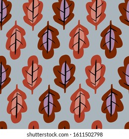 Autumn Leaves seamless pattern textile Vector Illustration