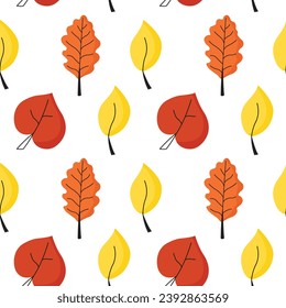 El otoño deja un patrón impecable. Los textiles y las texturas diseñan hojas de roble coloridas.