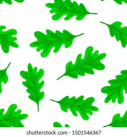 Autumn leaves seamless pattern. Vector illustration on white background.