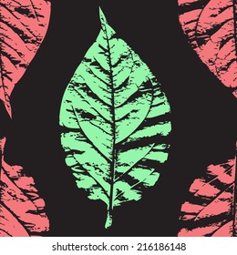 Autumn leaves, seamless pattern, vector