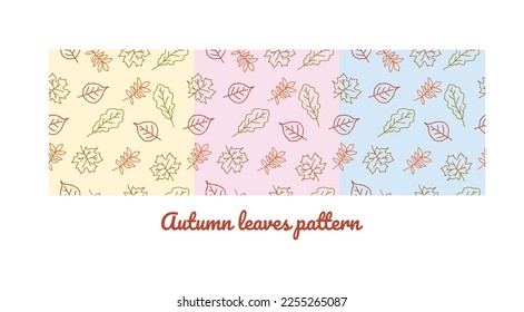 Autumn leaves seamless pattern wallpaper image