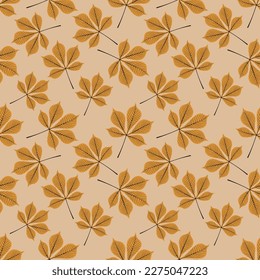 Autumn leaves seamless pattern wallpaper image