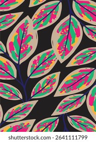 Autumn leaves seamless pattern. Watercolor background. Hand painted illustration.
vector illustration fabric print trendy seasonal