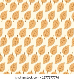 Autumn leaves seamless repeating pattern vector illustration