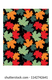 AUTUMN LEAVES SEAMLESS VECTOR