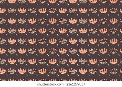 Hojas de otoño, patrón de caída abstracta sin fisuras vectoriales, estilo escandinavo lindo y modesto concepto, ideal para la decoración, impresión de tela y decoración casera. Ilustración vectorial